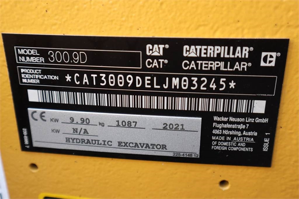 CAT 300.9D NEW, Valid inspection, *Guarantee! Hydr Qui 2021 PR-Id 60809 300.9D NEW, Valid inspection, *Guarantee! Hydr Qui...