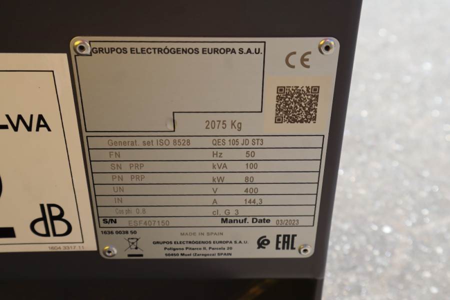 Atlas Copco QES 105 JD ST3 Valid inspection, *Guarantee! Diese 2023 ATLAS COPCO - QES 105 JD ST3 - 61547 QES 105 JD ST3 Va...