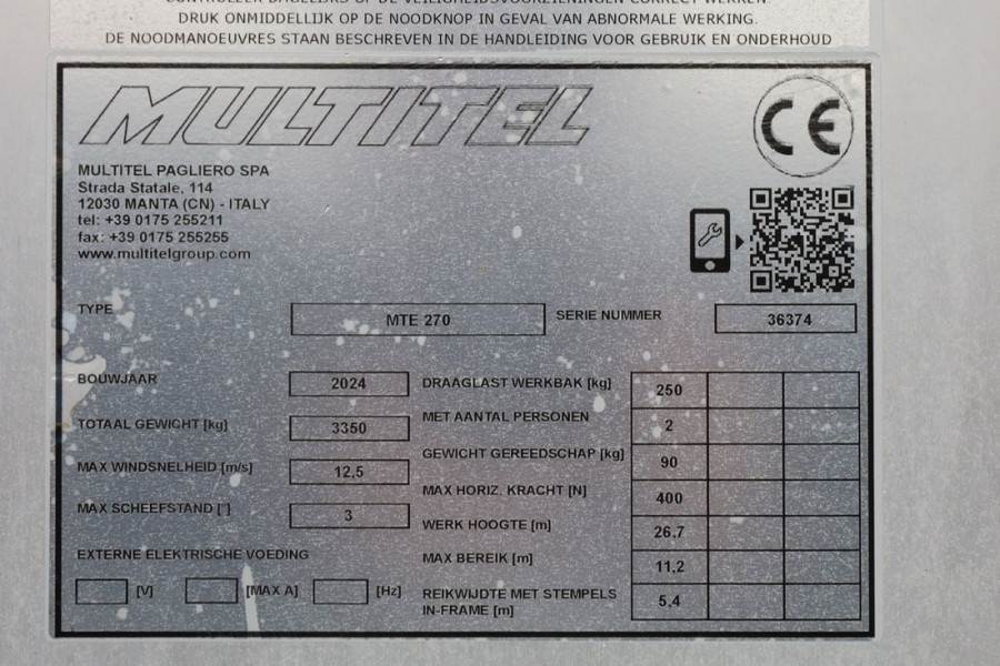 Multitel MTE270 Valid inspection, *Guarantee! Driving Licen 2024 MULTITEL - MTE270 - 63282 Multitel MTE270 Valid inspectio...