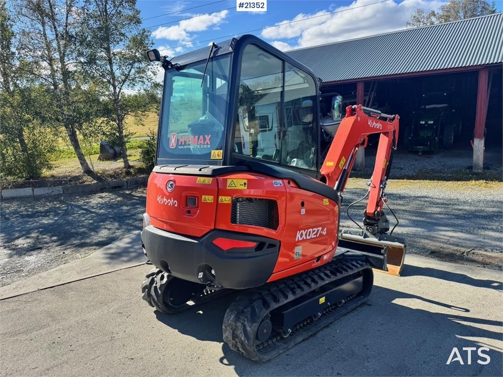 Kubota KX027-4 Mini Excavator w/ 2 buckets. 130 hours! 2022 21352 KX027-4 Mini Excavator w/ 2 buckets. 130 hours! 2022 1 i...