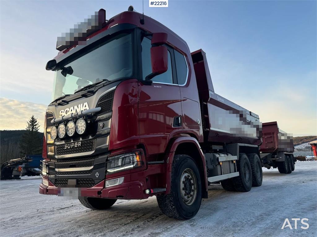 Scania R650 6x4 tipper truck with Sørling triple-axle tra 2020 22216 R650 6x4 tipper truck with Sørling triple-axle tra 20...