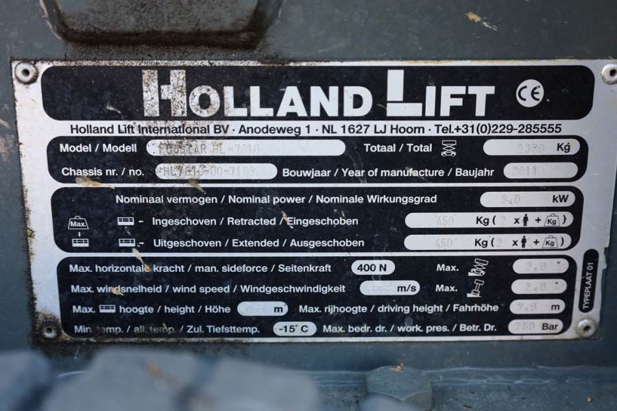 Holland Lift Ecostar HL-7810 Electric, 10m Working Height, 450k 2011 HOLLAND LIFT - Ecostar HL-7810 - 63491 Holland lift E...