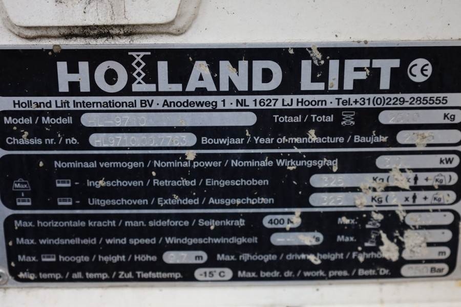 Holland Lift Ecostar HL-9710 Electric, 12m Working Height, 325k 2015 HOLLAND LIFT - Ecostar HL-9710 - 63514 Holland lift E...