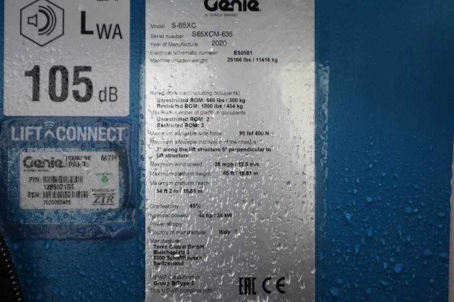 Genie S65XC Valid inspection, *Guarantee! Diesel, 4x4 Dr 2020 GENIE - S65XC - 60482 S65XC Valid inspection, *Guarantee! Di...
