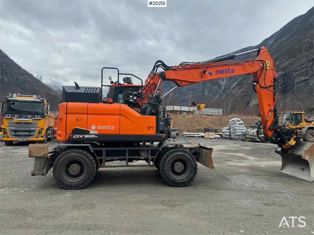 Doosan DX165W-5 wheeled machine w/ K80 hitch with electri 2018 20213 DX165W-5 wheeled machine w/ K80 hitch with electri 20...