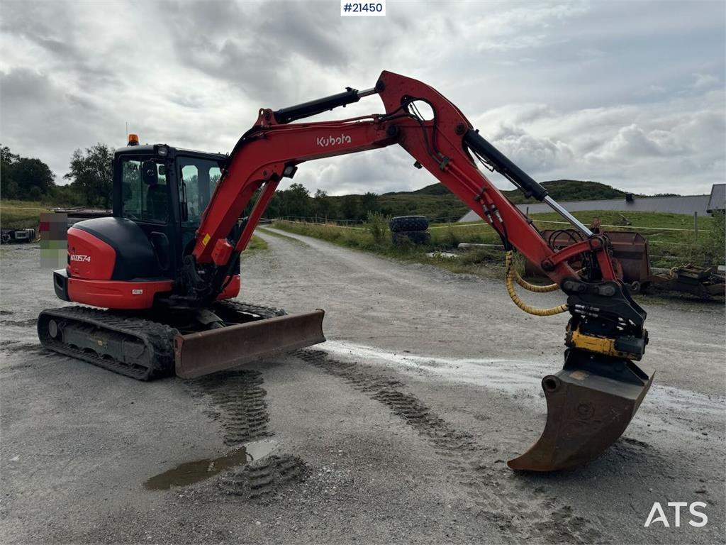 Kubota KX057-4 Tracked excavator w/ sanding bucket and ro 2013 21450 KX057-4 Tracked excavator w/ sanding bucket and ro 20...