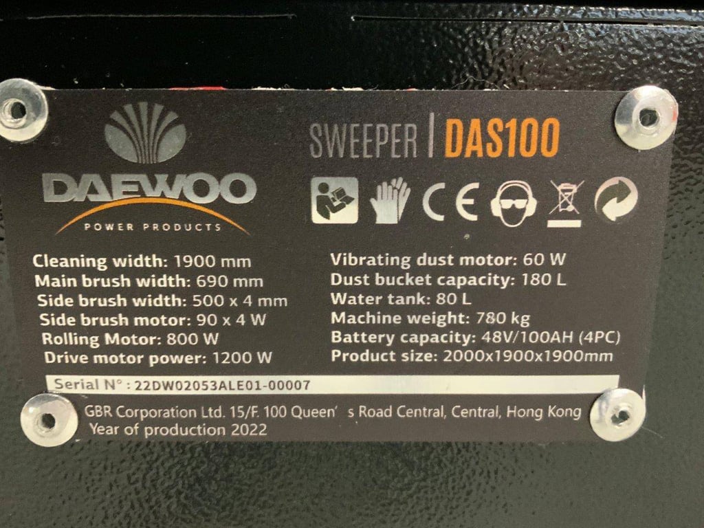 Daewoo DAS100 Electric Sweeper 1200W 2024 New 2024 DAS100 2024 0 image 14