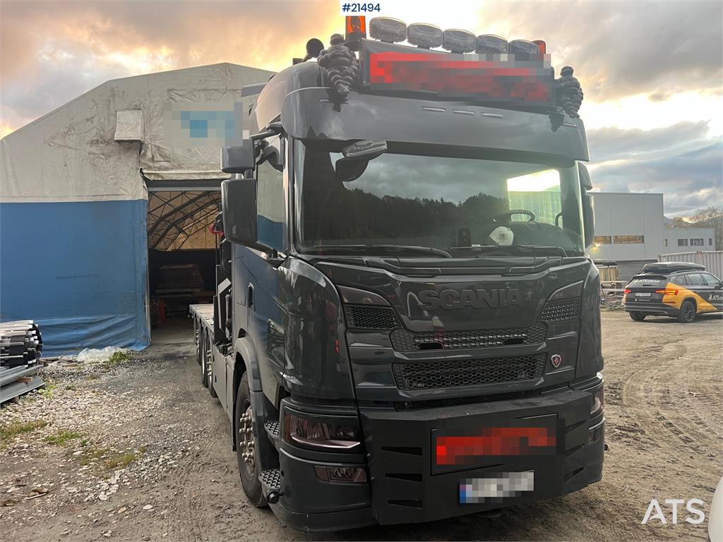 Scania G560 8x2 pusher crane truck w/ onspot, 2023 50t/m 2024 21494 G560 8x2 pusher crane truck w/ onspot, 2023 50t/m 2024...