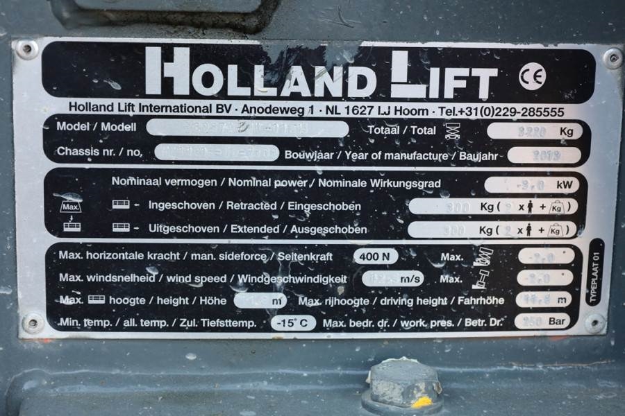 Holland Lift Ecostar HL-11816 Electric, 14m Working Height, 300 2013 HOLLAND LIFT - Ecostar HL-11816 - 63486 Holland lift ...