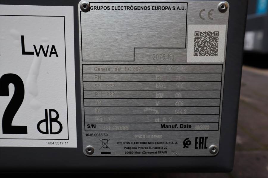 Atlas Copco QES 105 JD S3A ESF Valid inspection, *Guarantee! D 2023 ATLAS COPCO - QES 105 JD S3A ESF - 62237 QES 105 JD S3...