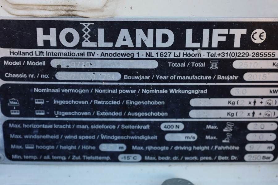 Holland Lift Ecostar HL-9710 Electric, 12m Working Height, 325k 2015 HOLLAND LIFT - Ecostar HL-9710 - 63515 Holland lift E...