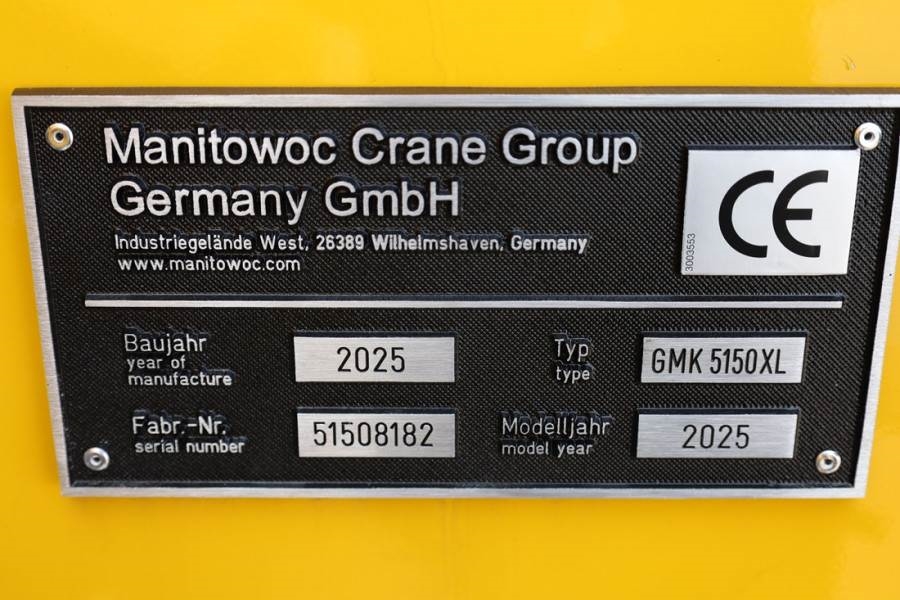 Grove GMK5150XL Available For Rent, Dutch Registration, 2025 GROVE - GMK5150XL - 63876 GMK5150XL Available For Rent, Dutch...
