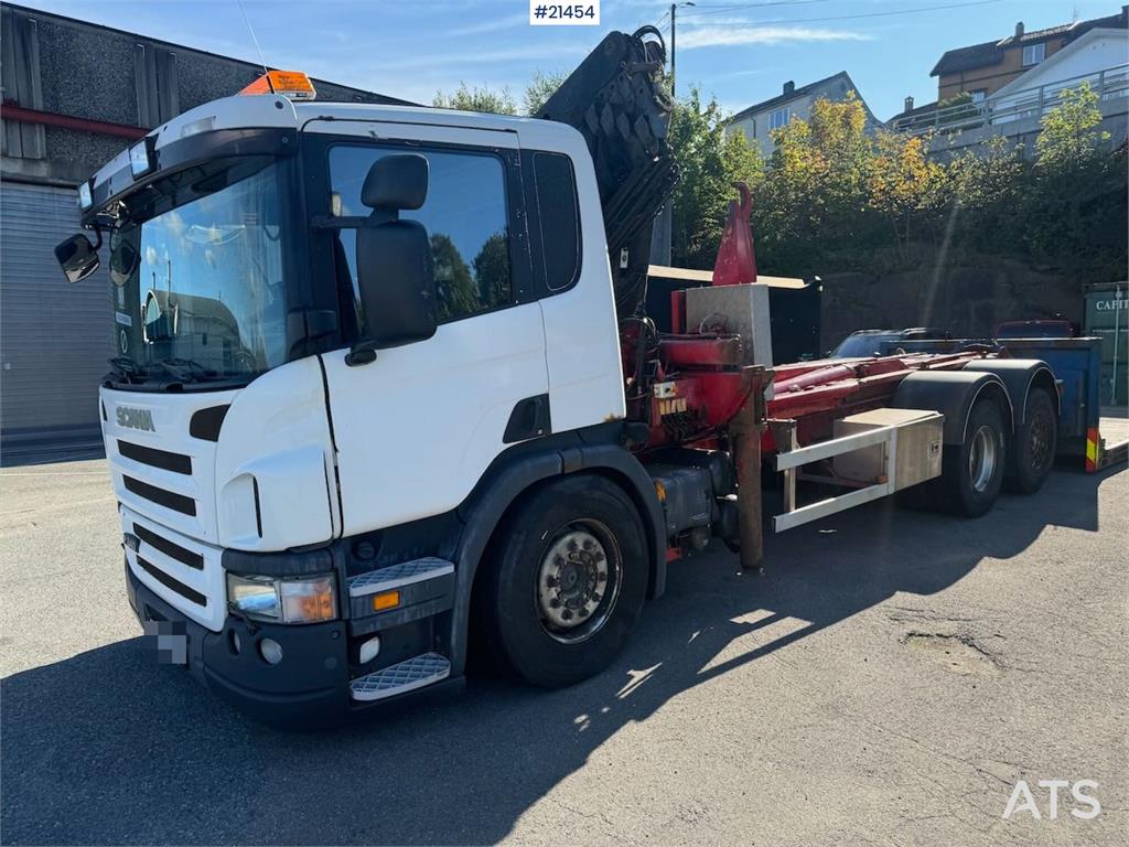 Scania P340 Hook/crane truck 23 t/m Palfinger crane 2005 21454 P340 Hook/crane truck 23 t/m Palfinger crane 2005 1 Crane t...