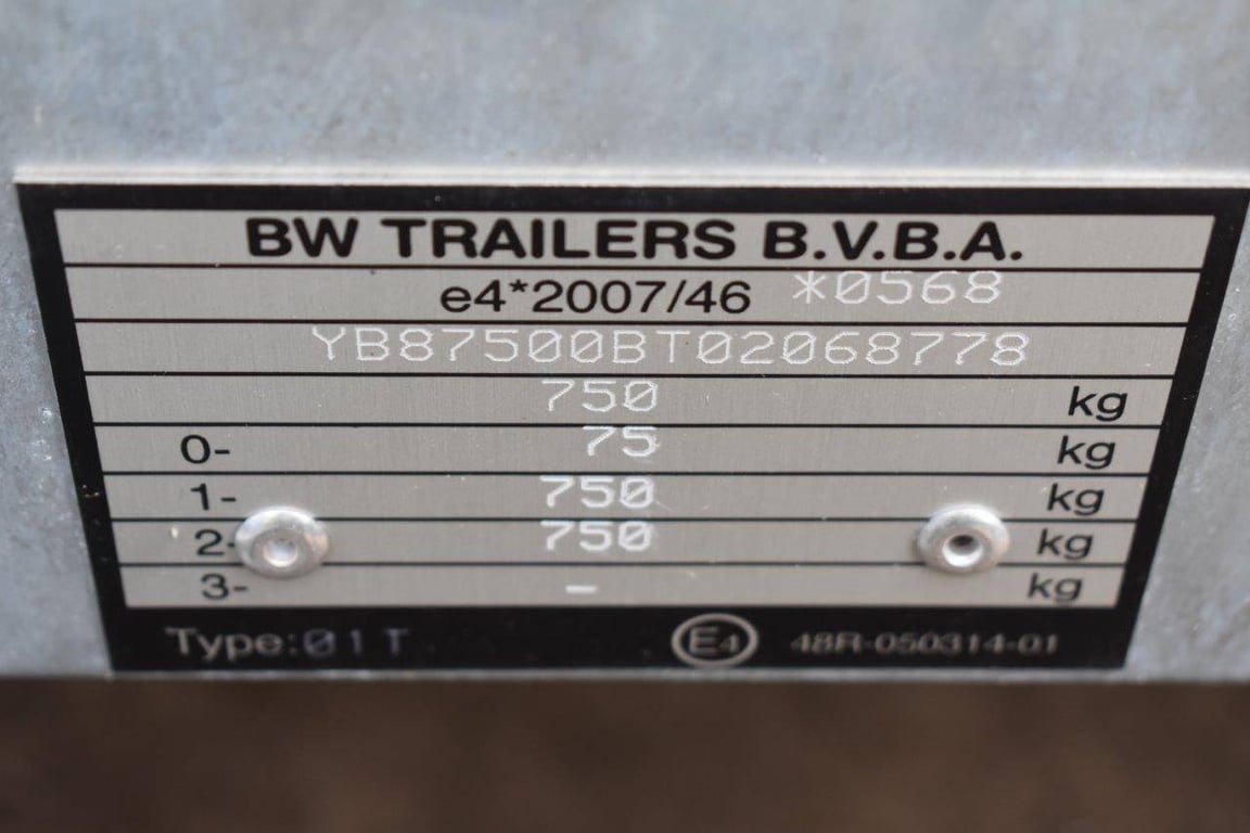 Trailer BW Trailers 750kg 250x150x100cm New BW Trailer 0 image 12