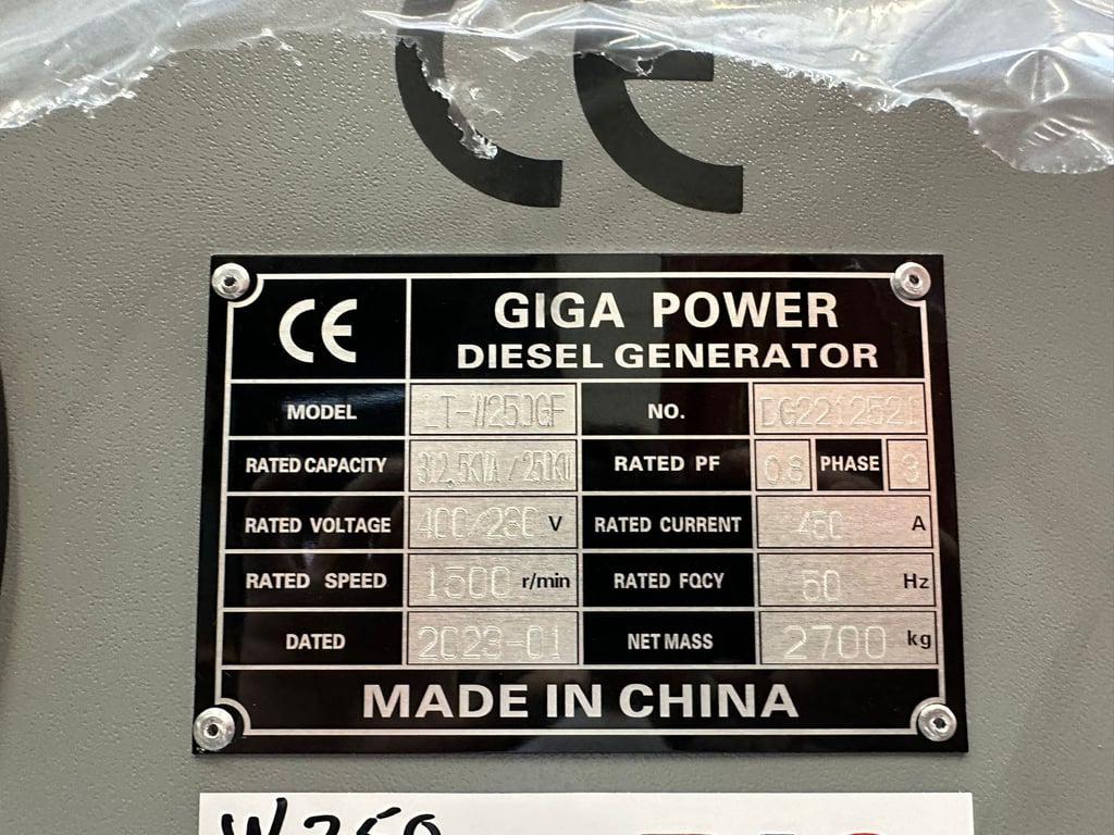 Giga power LT-W250GF 312.5 kVA silent generator 2022 00031831 Giga power LT-W250GF 312.5 kVA silent generator 2022 0 image 12