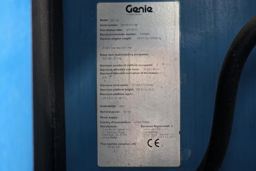 Genie ZX135/70 Diesel, 4x4x4 Drive, 43m Lifting Height, 2013 GENIE - ZX135/70 - 90352 ZX135/70 Diesel, 4x4x4 Drive, 43m Li...