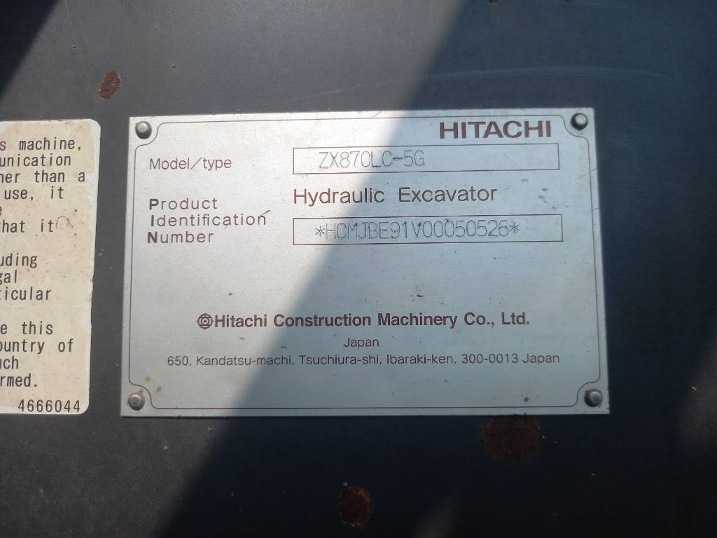CAT ZX870-5G (Medium Reach 14m in Abu Dhabi) 2018 ETR-1175 ZX870-5G (Medium Reach 14m in Abu Dhabi) 2018 1 Crawler Excavat...