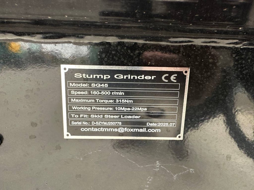 Stump Grinder GIYI GY-SG45 2025 New for Skid Steer Loader 2025 Giyi GY-SG45 2025 0 image 11
