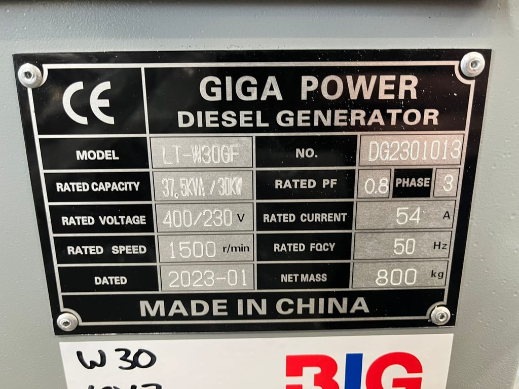 Giga power LT-W30GF 37.5 kVA silent generator 2023 00032063 Giga power LT-W30GF 37.5 kVA silent generator 2023 1 image 10
