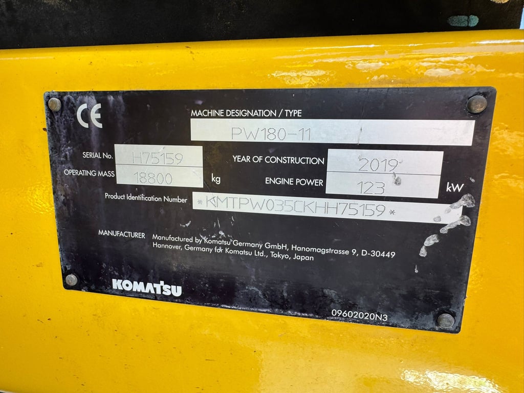 Komatsu PW180-11 2019 00033341 PW180-11 2019 1 image 9