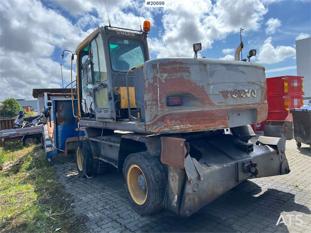 Volvo EW160B wheeled machine w/ support leg and shear 2004 20699 EW160B wheeled machine w/ support leg and shear 2004 1 Cr...