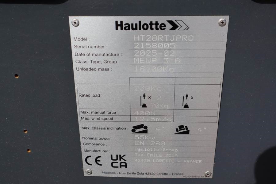 Haulotte HT28RTJ Pro Guarantee! 4x4x4 Drive, 28 m Working H 2025 HAULOTTE - HT28RTJ Pro - 63801 HT28RTJ Pro Guarantee! 4x4...