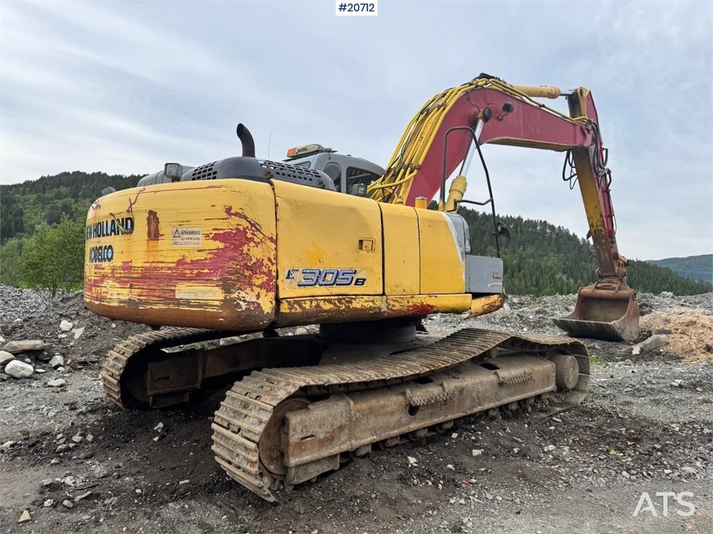 New Holland Kobelco E305B Crawler Excavator w/ Digger Bucket. 2008 20712 Kobelco E305B Crawler Excavator w/ Digger Bucket....