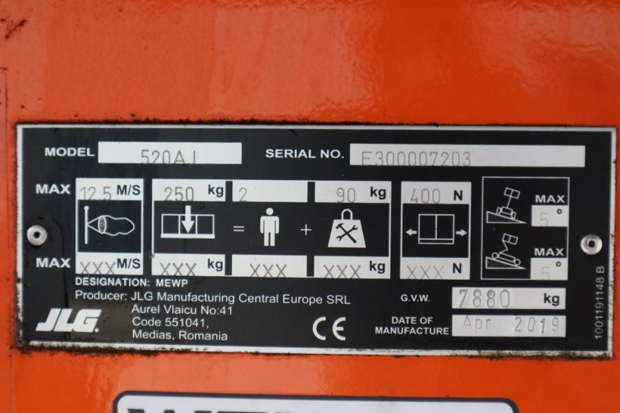 JLG 520AJ Valid inspection, *Guarantee! Diesel, 4x4 Dr 2019 JLG - 520AJ - 60976 520AJ Valid inspection, *Guarantee! Diesel...