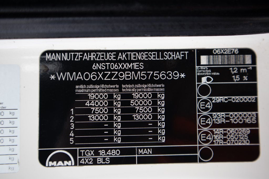 MAN TGX 18.480 XLX BLS+INTARDER+E5 2011 E59551 TGX 18.480 XLX BLS+INTARDER+E5 2011 1 image 14