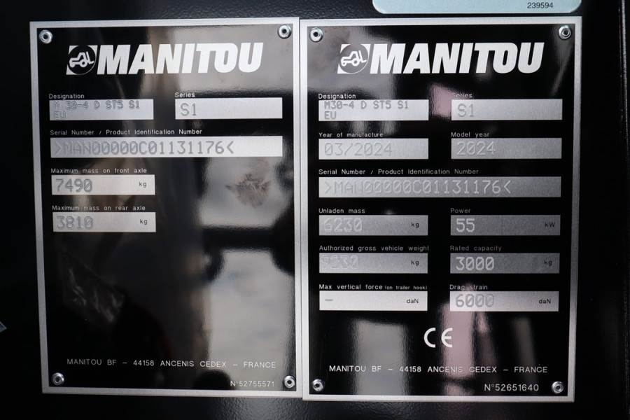 Manitou M30-4 Valid inspection, *Guarantee! Diesel, 4x4 D 2024 MANITOU - M30-4 - 62941 M30-4 Valid inspection, *Guarantee!...