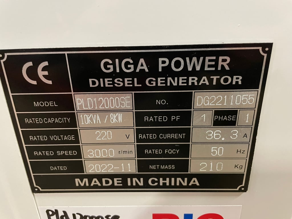 Giga power PLD12000SE 10 kVA silent generator 2022 00031644 Giga power PLD12000SE 10 kVA silent generator 2022 0 image 13
