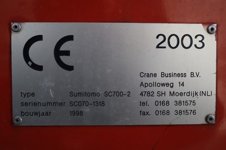 Sumitomo SC700-II 70t Capacity, 43m Boom, 31m Movable Jib, 1998 SUMITOMO - SC700-II - 60450 SC700-II 70t Capacity, 43m Boo...