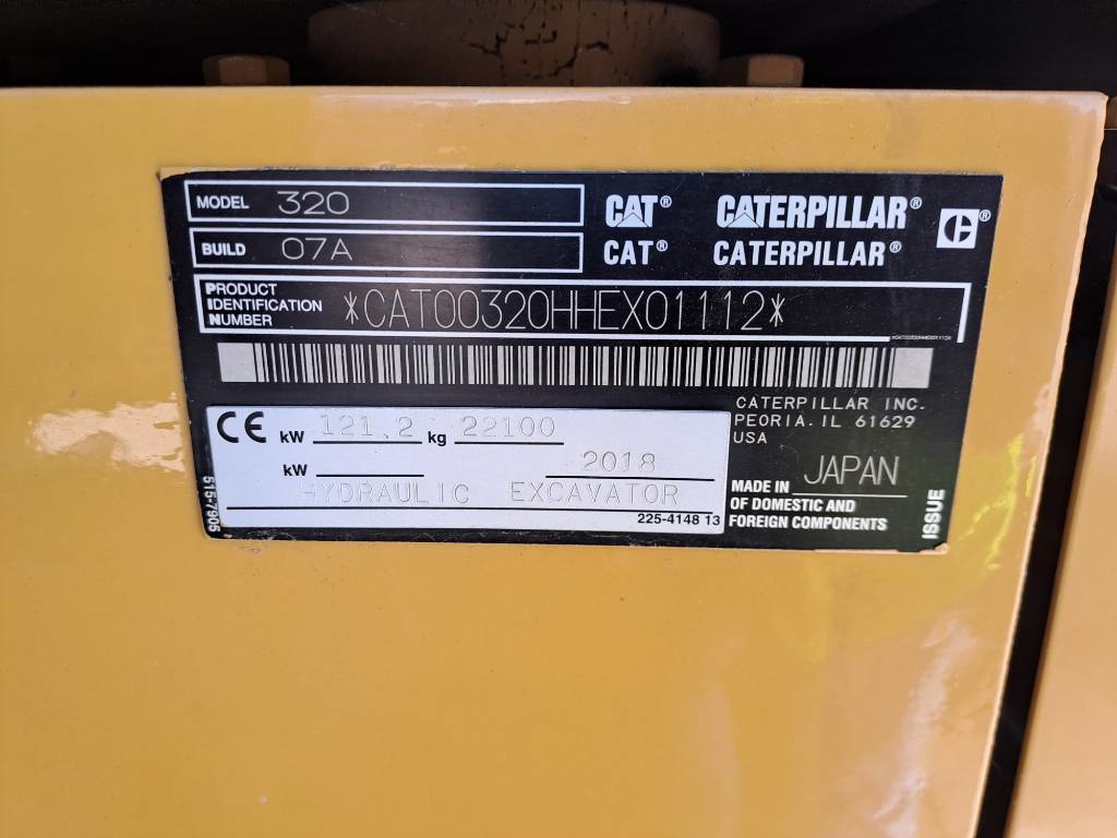 CAT 320 2018 ATR-2086 320 2018 1 Crawler Excavators image 11