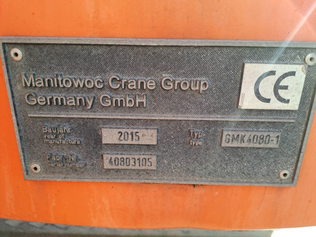 Grove GMK4080-1 2015 ATR-2159 GMK4080-1 2015 1 Mobile Cranes image 15