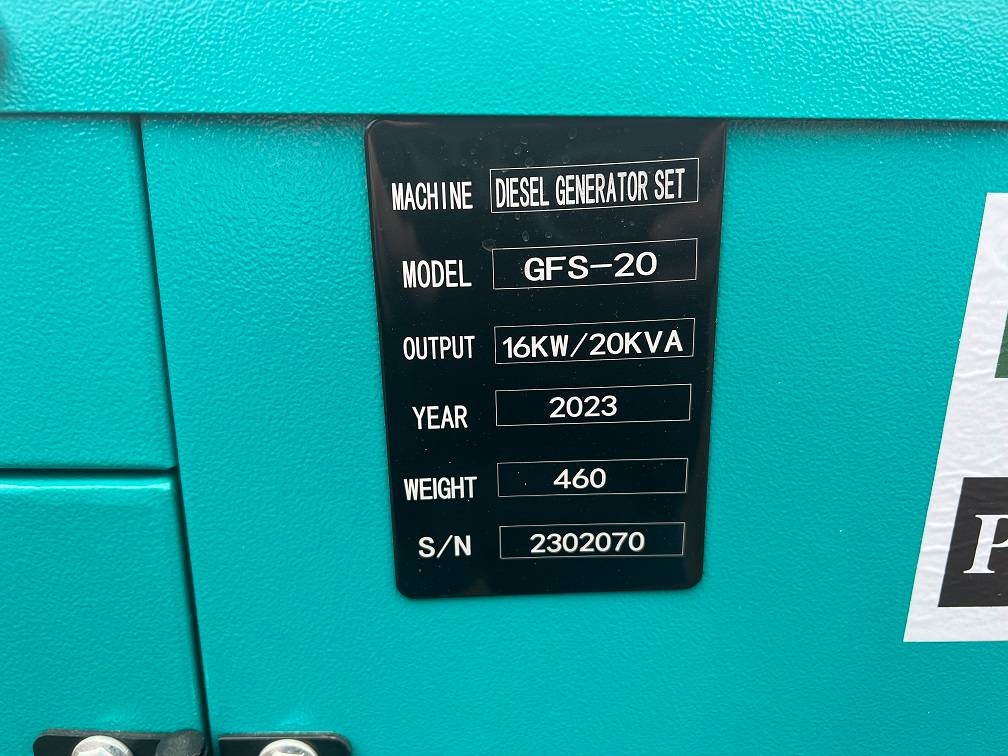 Ricardo 20KVA 16KW SILENT GENERATOR 3 PHASE 50HZ 400V NEW 2023 5035 Ricardo 20KVA 16KW SILENT GENERATOR 3 PHASE 50HZ 400V ...