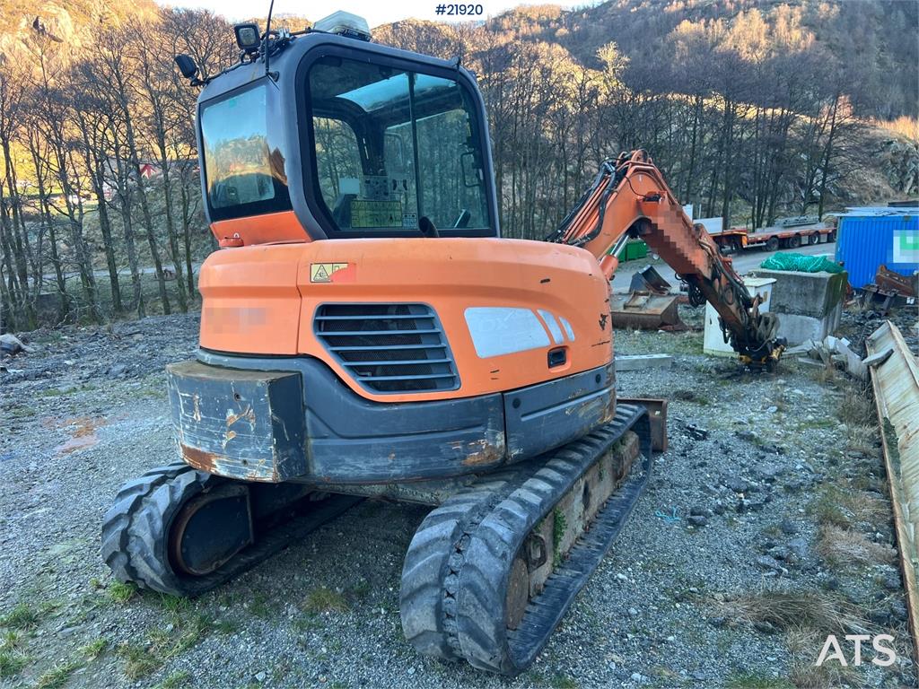 Doosan DX62R-3 excavator w/ rototilt, sanding bucket and 2015 21920 DX62R-3 excavator w/ rototilt, sanding bucket and 2015...