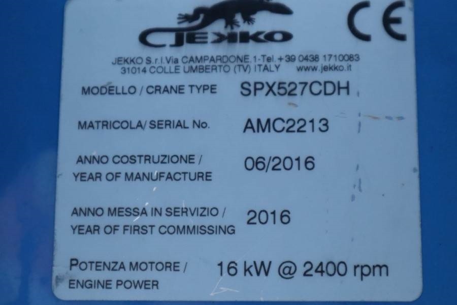 Jekko SPX527CDH-2 Hybrid, 2700kg Capacity, 12.1m Main Bo 2016 JEKKO - SPX527CDH-2 - 90410 SPX527CDH-2 Hybrid, 2700kg Capac...