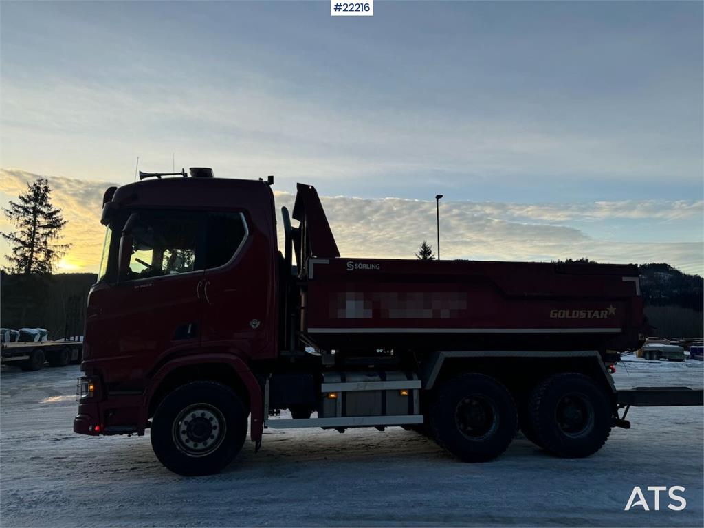 Scania R650 6x4 tipper truck with Sørling triple-axle tra 2020 22216 R650 6x4 tipper truck with Sørling triple-axle tra 20...