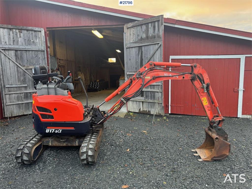 Kubota U17-3a Mini Excavator with Grading Bucket – Custom 2009 21796 U17-3a Mini Excavator with Grading Bucket – Custom 20...