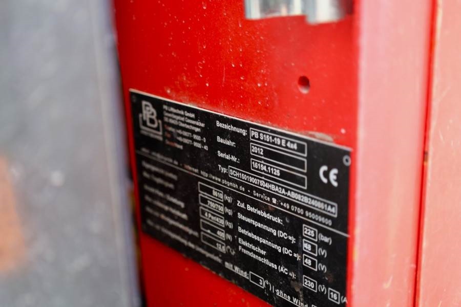 PB LIFT S151-19E 4x4 Electric, 4x4 Drive, 15m Working 2012 PB LIFT - S151-19E 4x4 - 90072 PB LIFT S151-19E 4x4 Electric, 4...
