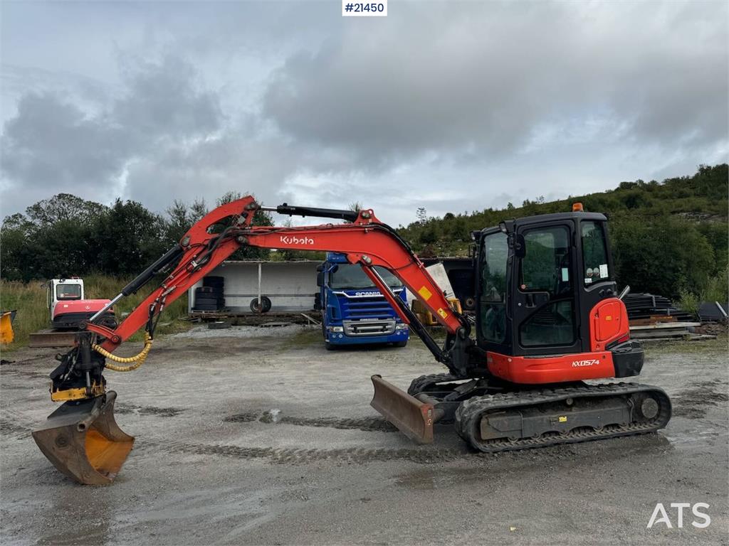 Kubota KX057-4 Tracked excavator w/ sanding bucket and ro 2013 21450 KX057-4 Tracked excavator w/ sanding bucket and ro 20...