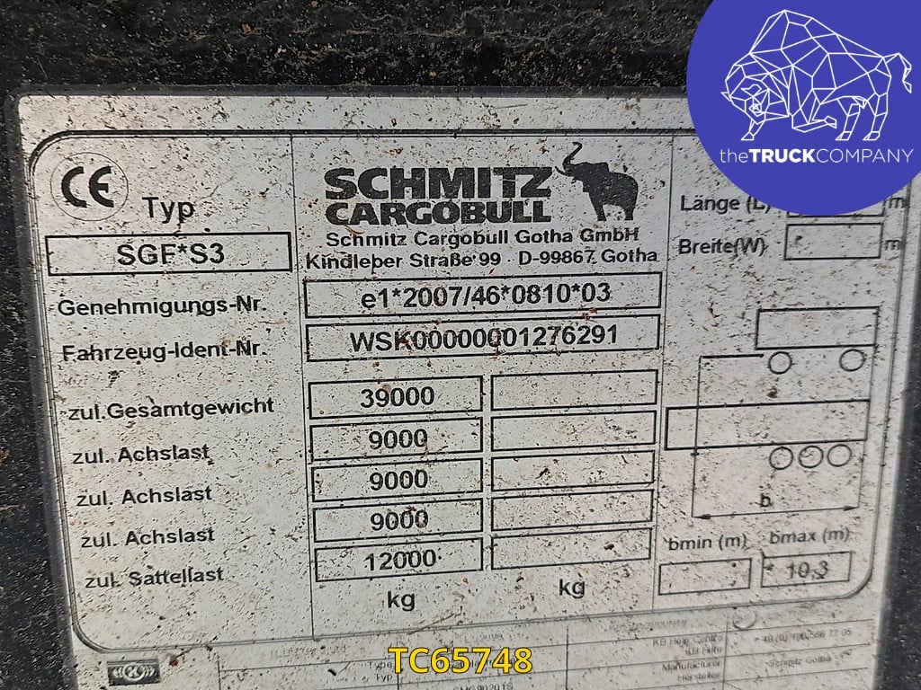 Schmitz Cargobull Tipper 2013 TC65748 Schmitz Cargobull 2013 1 Tipper trucks image 11