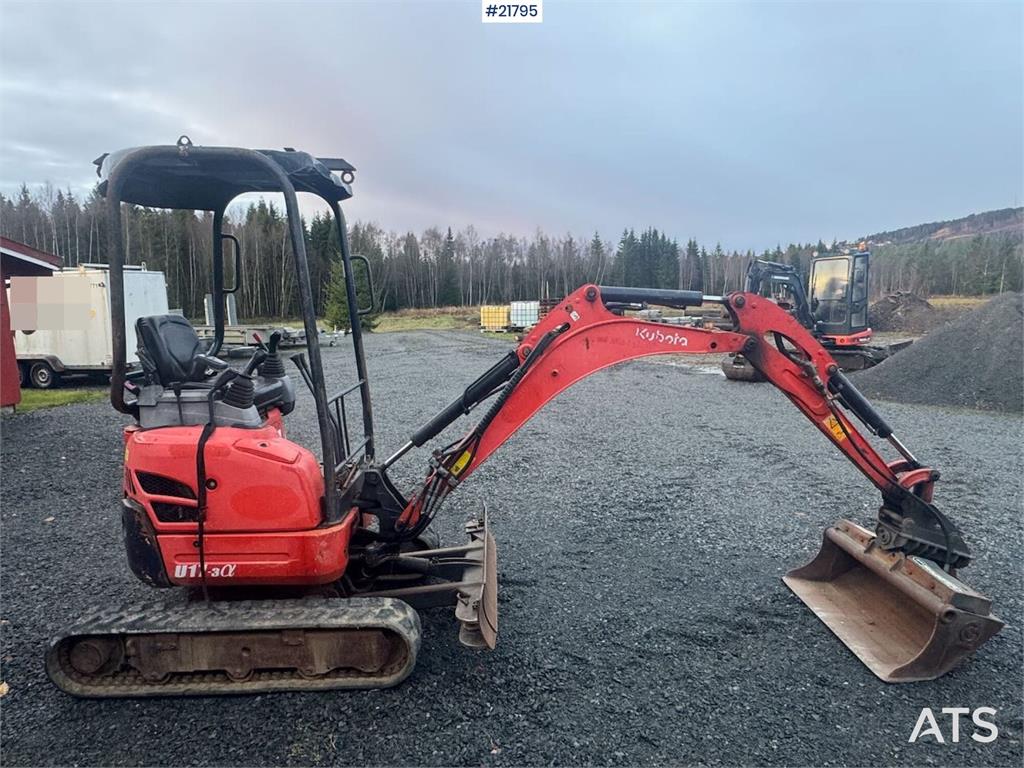 Kubota U17-3a Mini Excavator with 4 Buckets, Ripper, and 2015 21795 U17-3a Mini Excavator with 4 Buckets, Ripper, and 2015...