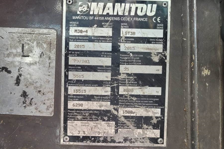 Manitou M30-4 Valid Inspection, *Guarantee, Diesel, 4x4 Dr 2015 MANITOU - M30-4 - 61582 M30-4 Valid Inspection, *Guarantee...