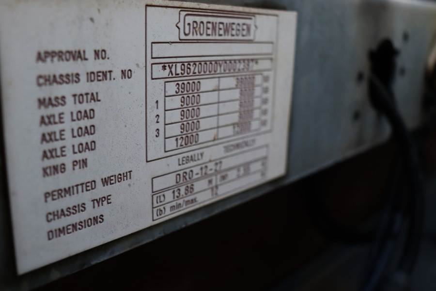Groenewegen DRO-12-27 3 Axle Trailer, 32t Capacity, BPW Axles 2000 GROENEWEGEN - DRO-12-27 - 61852 Groenewegen DRO-12-27 3...