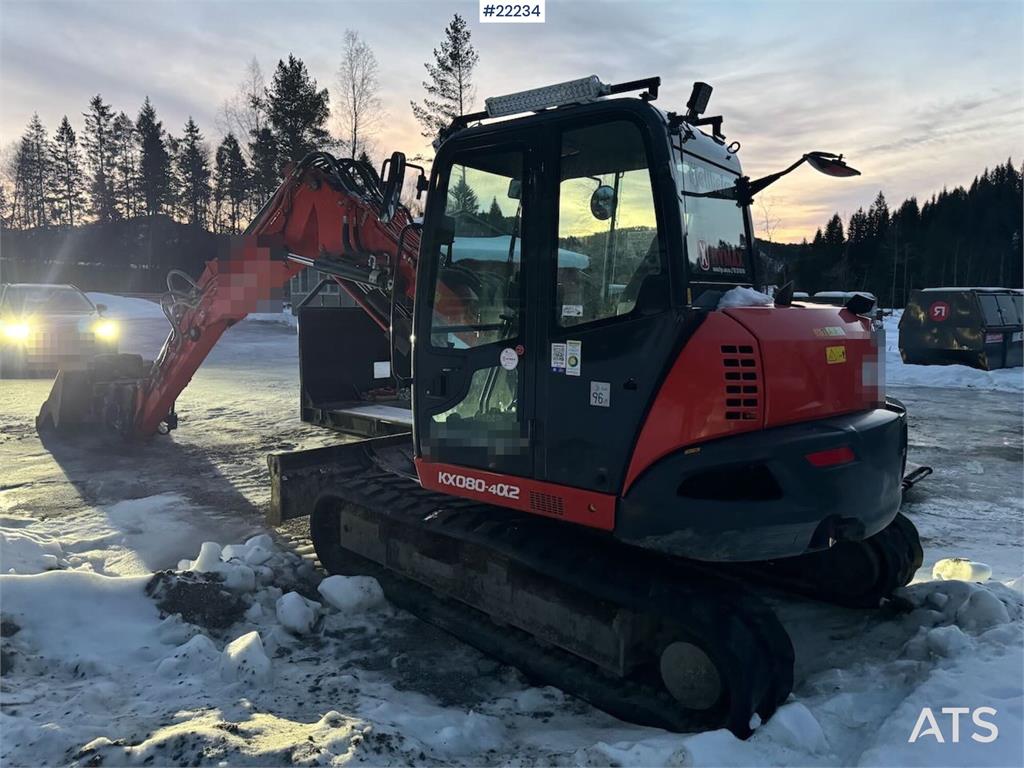 Kubota KX080-4α2 Beltegraver m/ 2 delt bom, tilt og 2 sku 2020 22234 KX080-4α2 Beltegraver m/ 2 delt bom, tilt og 2 sku 20...