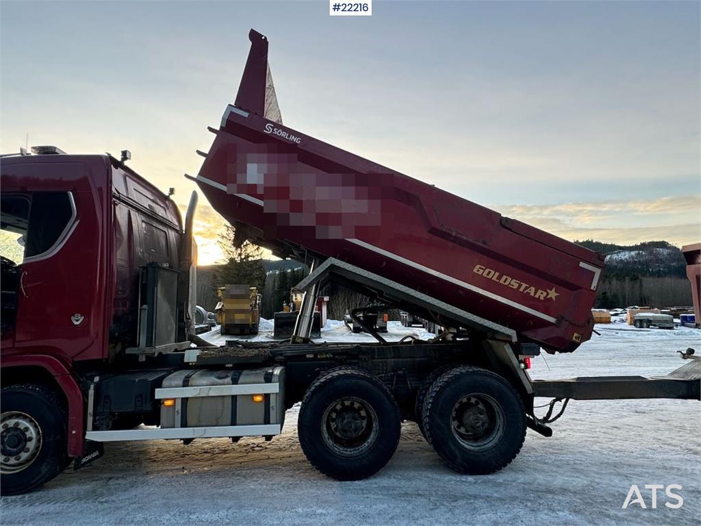 Scania R650 6x4 tipper truck with Sørling triple-axle tra 2020 22216 R650 6x4 tipper truck with Sørling triple-axle tra 20...