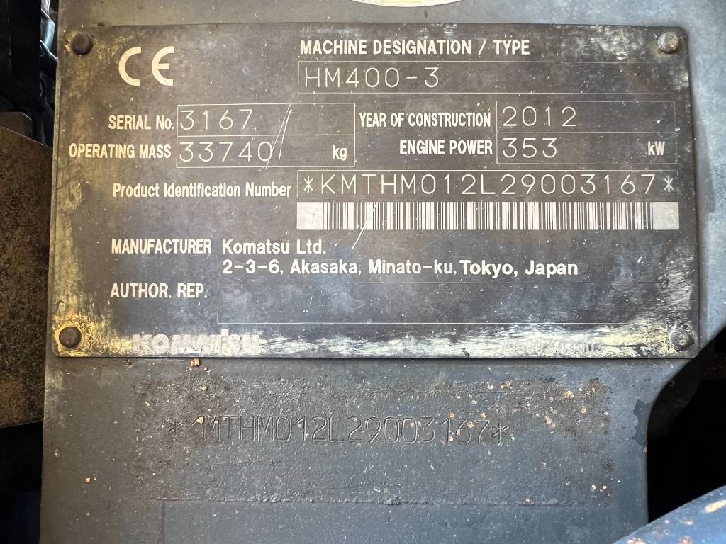 Komatsu HM400-3 2012 207255 HM400-3 2012 1 image 8