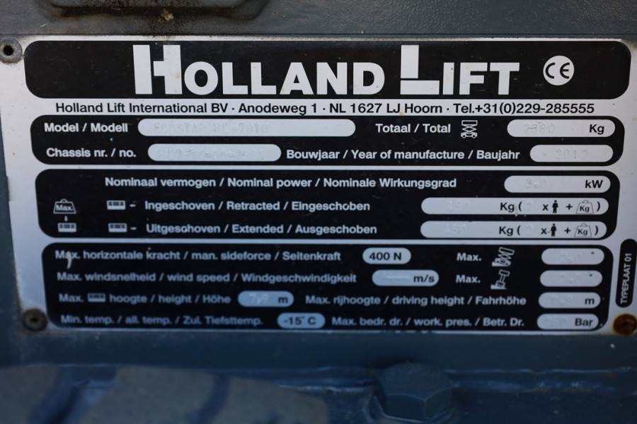 Holland Lift Ecostar HL-7810 Electric, 10m Working Height, 450k 2012 HOLLAND LIFT - Ecostar HL-7810 - 63492 Holland lift E...