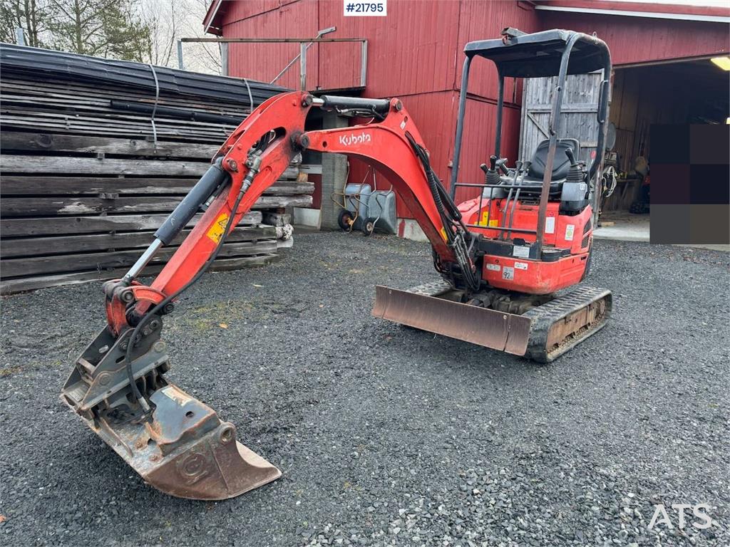 Kubota U17-3a Mini Excavator with 4 Buckets, Ripper, and 2015 21795 U17-3a Mini Excavator with 4 Buckets, Ripper, and 2015...